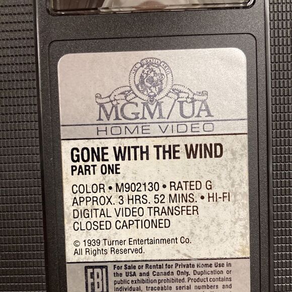 Gone with the Wind Deluxe Edition 2 VHS Cassette Tape in Slip Sleeve - Picture 3 of 10